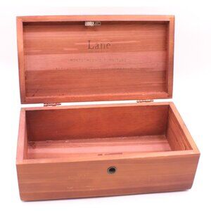 Lane Cedar Chest Small Trinket Jewelry Wooden Montgomerys Furniture No Key Vtg